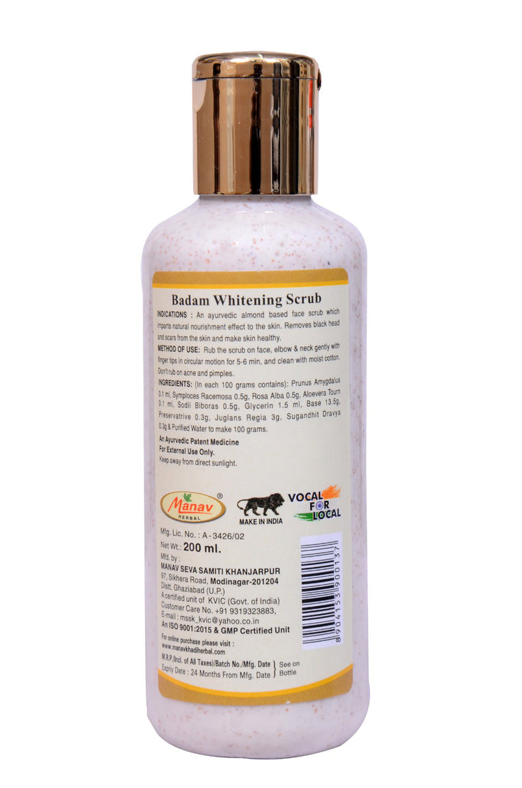 Badam Whitening Scrub – 200ml | Natural Nourishment & Blackhead Removal