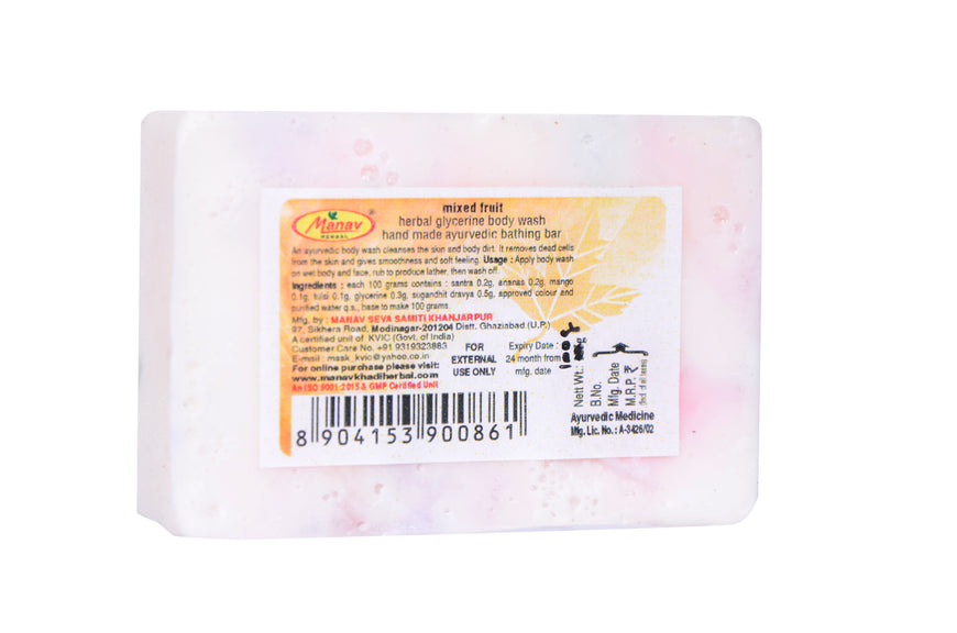 Mixed Fruit Glycerin Body Wash (100g) | Ayurvedic Herbal Soap