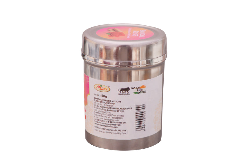 Sandal Rose Face Pack Powder - 50g | Ayurvedic Skin Rejuvenation