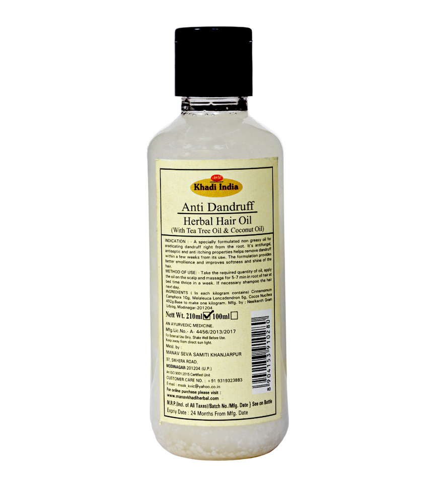 Anti-Dandruff Hair Oil - 200ml | Ayurvedic Scalp & Hair Treatment