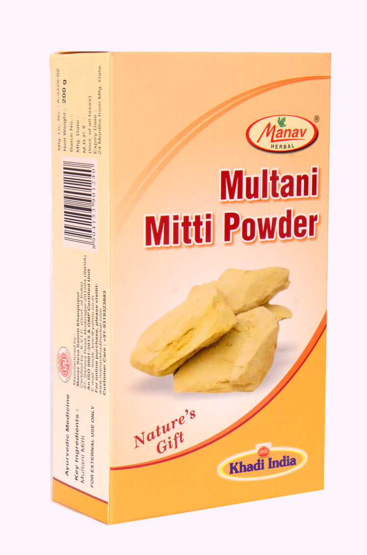 Multani Mitti Powder 200g – Natural Face Pack for Oil Control, Acne, & Glowing Skin