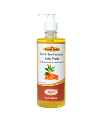 Herbal Green Tea & Turmeric Body Wash – 500ml | Ayurvedic Glow & Detox